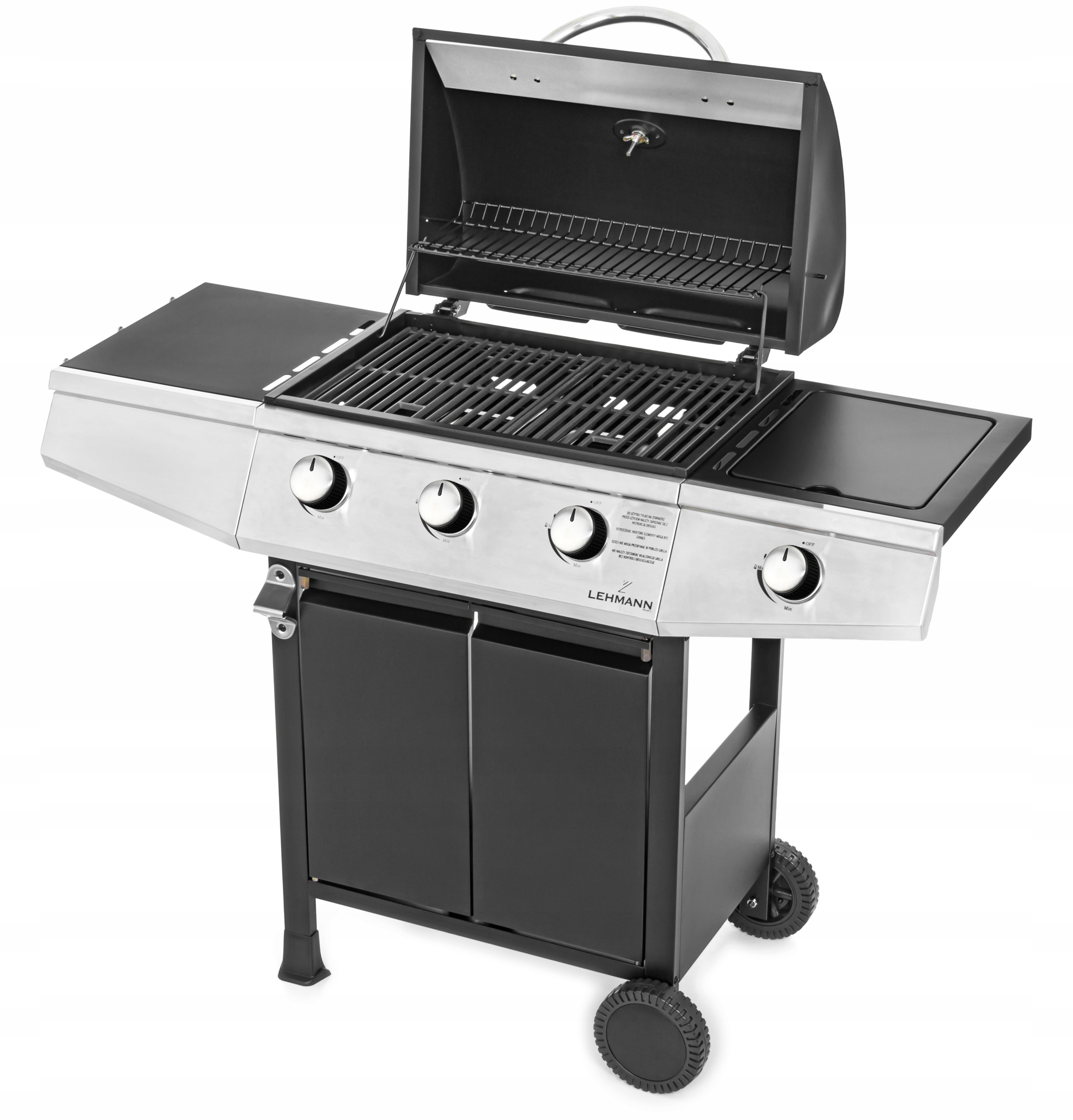 MOCNY GRILL GAZOWY STALOWY RUSZT ŻELIWNY 3+1 TEXAS Liczba palników 4