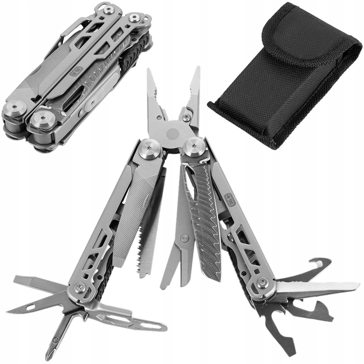 Multitool Víceúčelové Nářadí M-tac Type 12 Damascus 14v1 S Pouzdrem