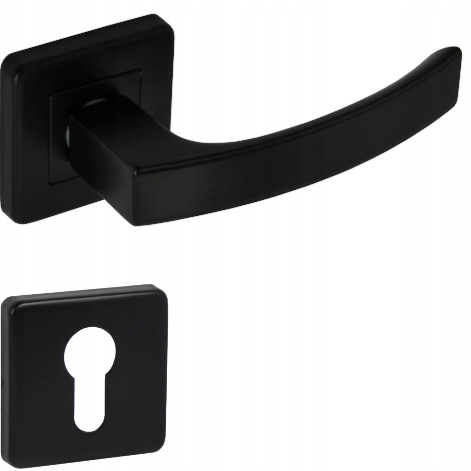 

Klamka Do Drzwi Czarny Matowy Komplet Rozet