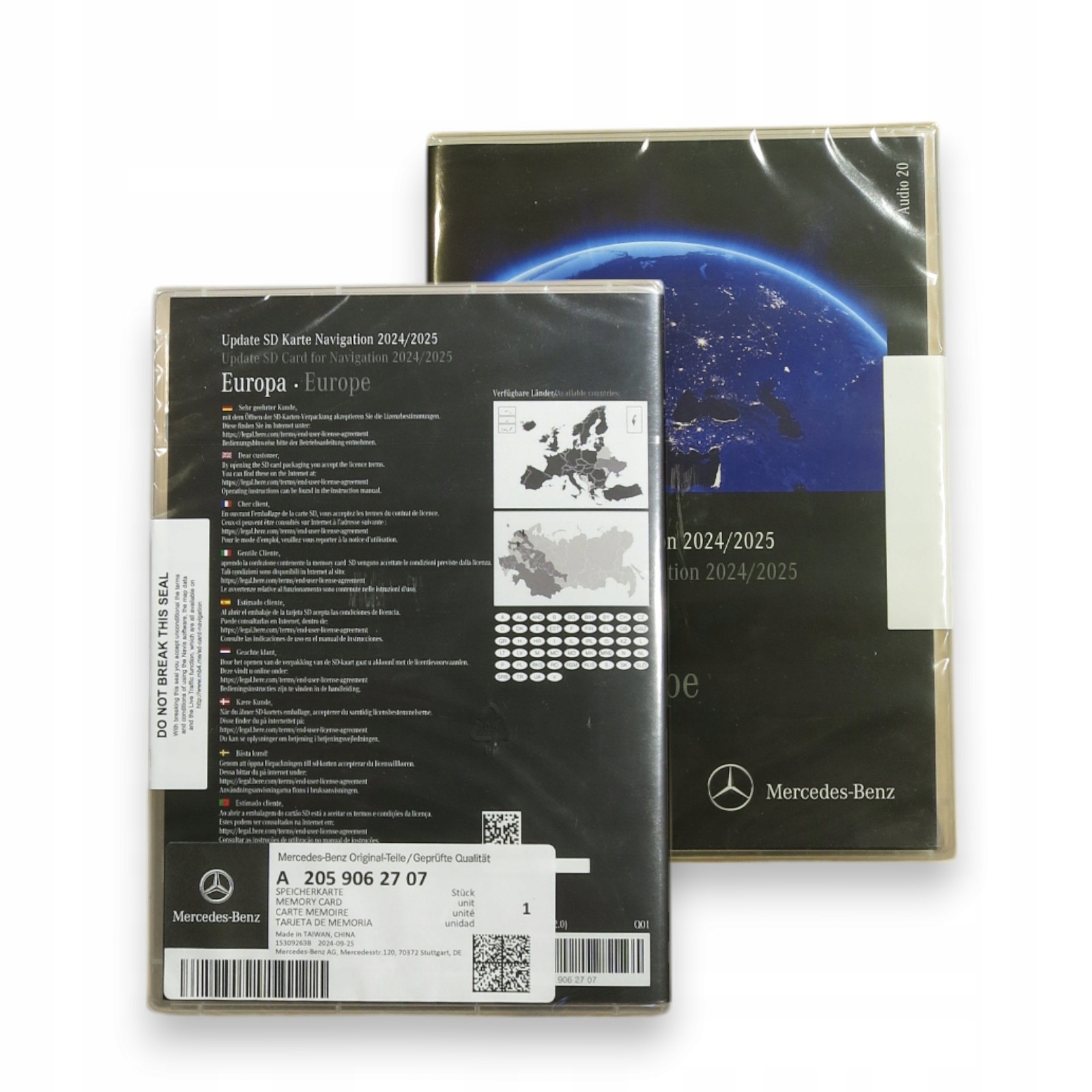 Mapa Ntg 5.5 V12 24/25 A2059062707 Mercedes-Benz Aktualizácia originálu