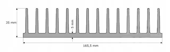 RADIATOR A4291 40x165,5x35mm 1,9K/W Producent Inna
