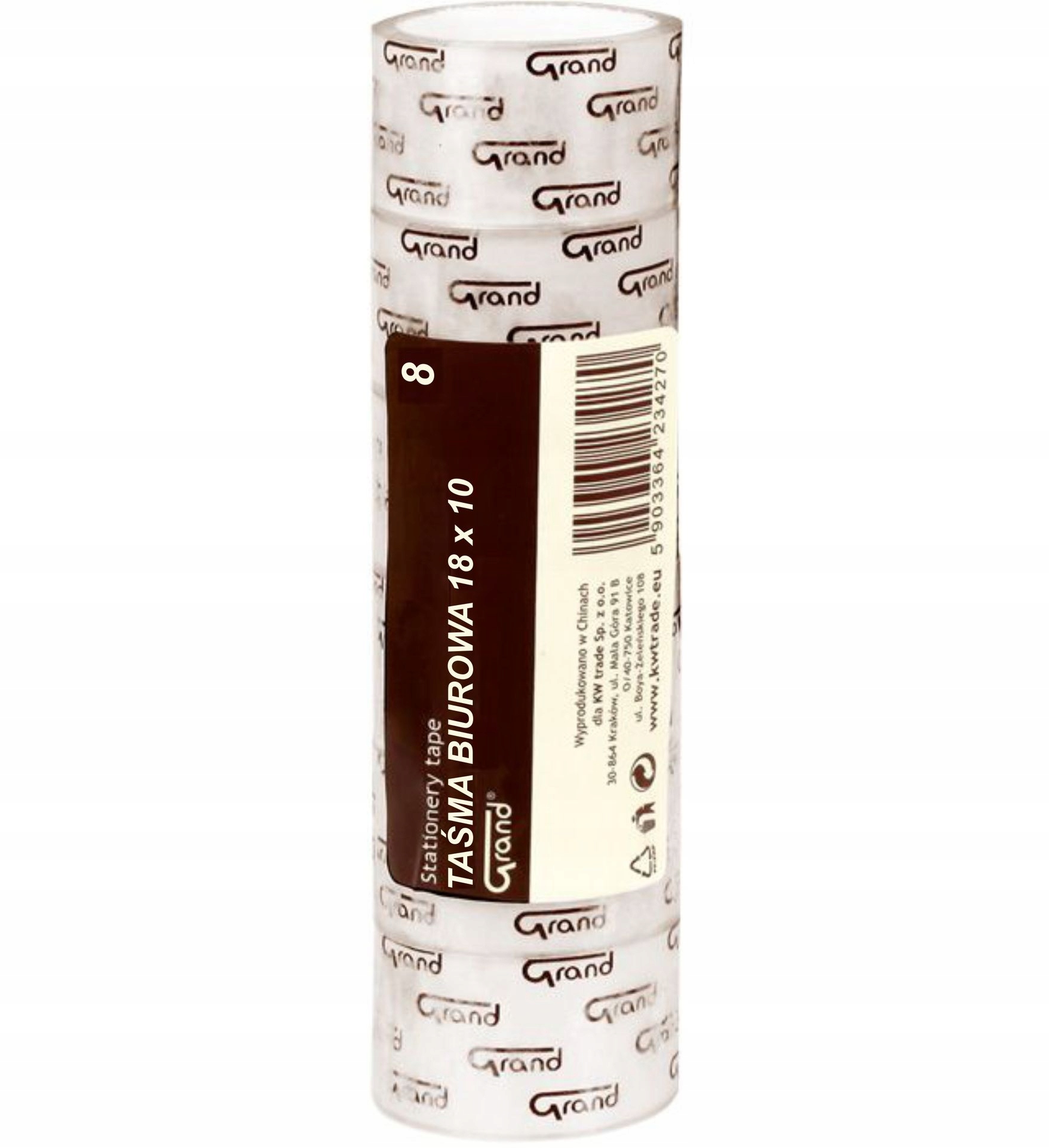 

Taśma Klejąca Biurowa Grand 18mm x 10 8 Szt