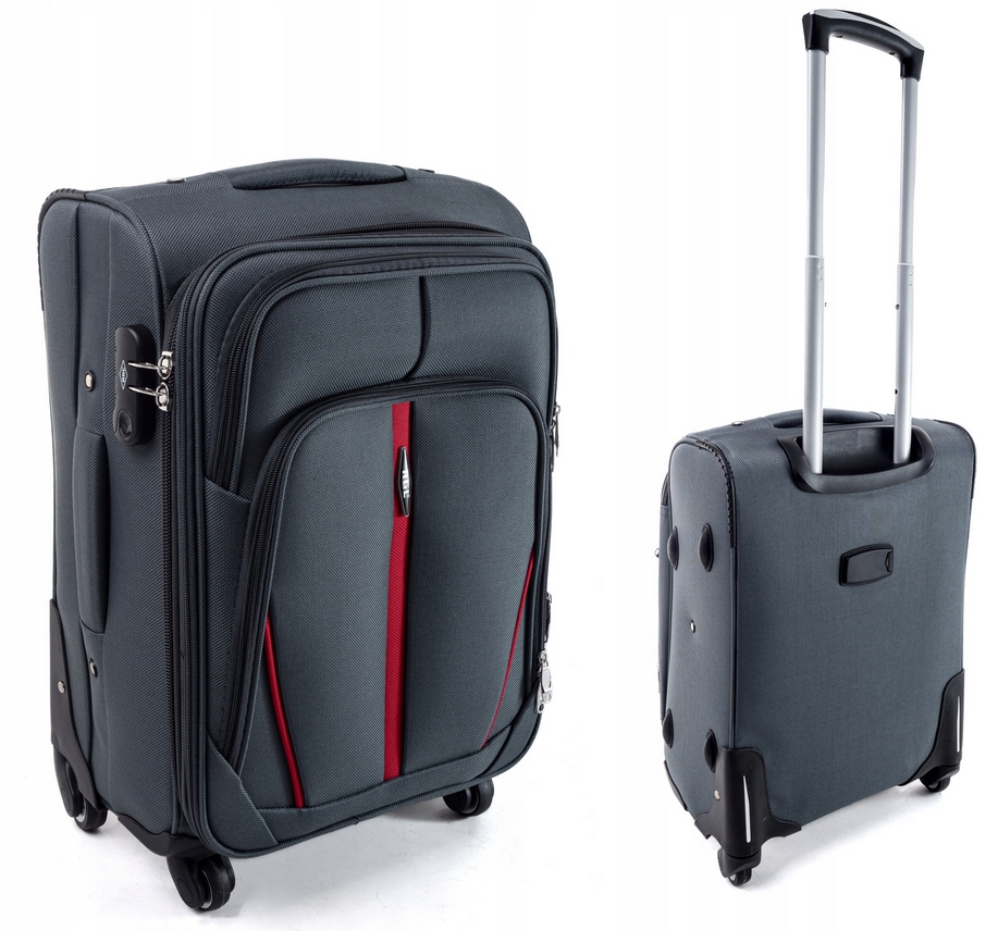 MAŁA KABINOWA WALIZKA MATERIAŁOWA RGL TORBA PODRÓŻNA NA 4 KÓŁKACH SZARA RGL Kod producenta s-020 walizka kabinowa