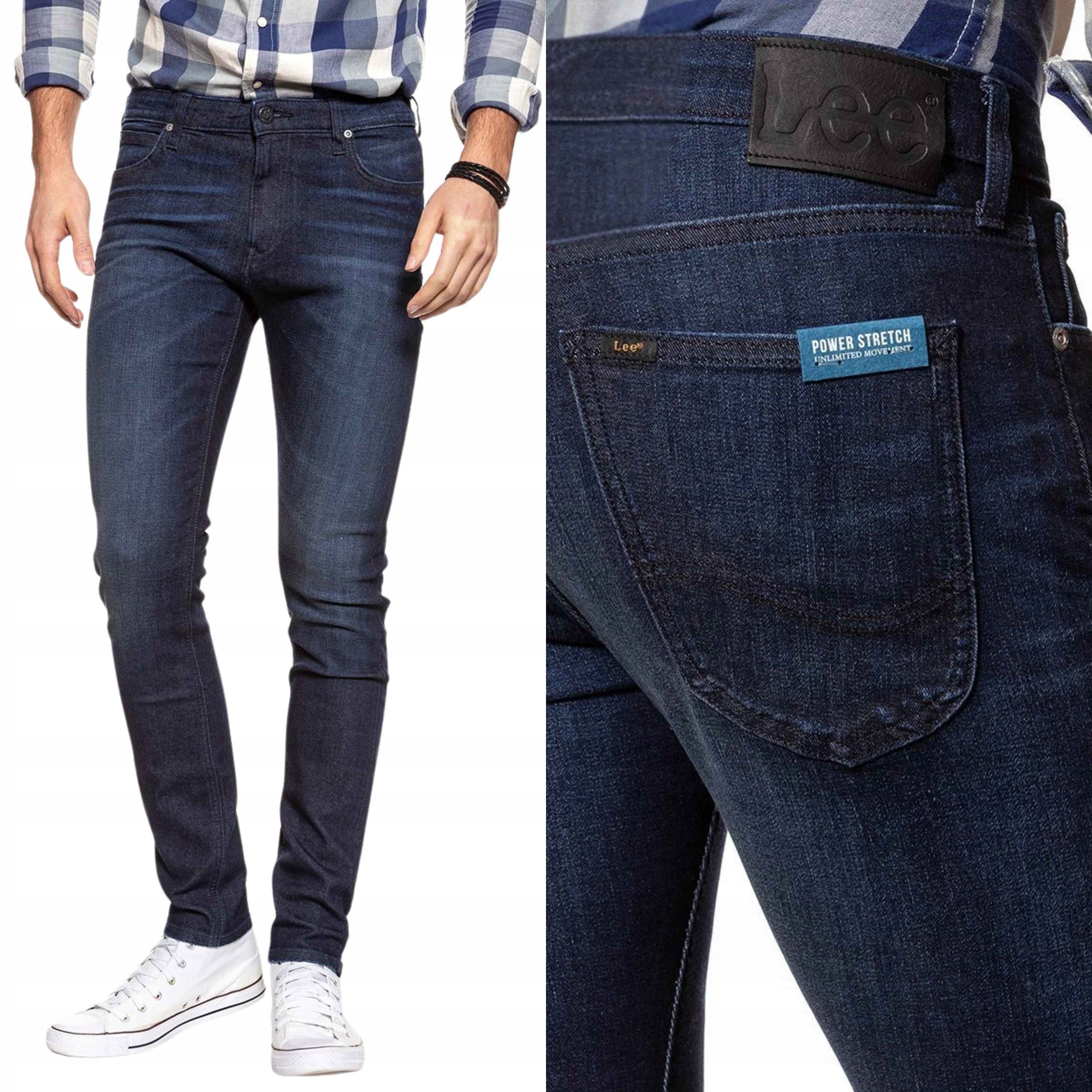Lee kalhoty Regular skinny Dark Blue jeans Malone W30 L34