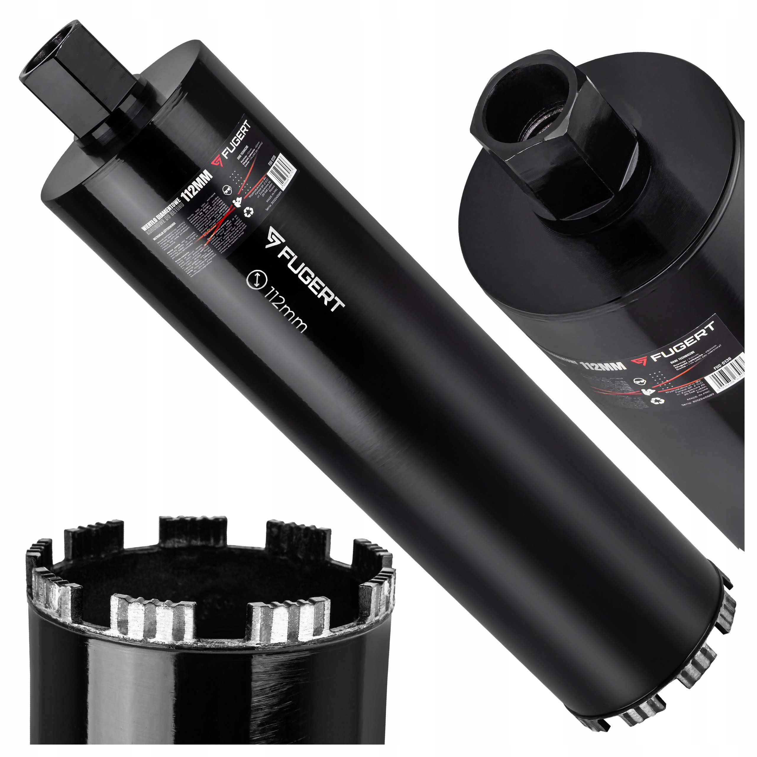 Wiertło Koronowe 112 MM Otwornica Koronka Do Betonu Diamentowa Do Wiertnicy