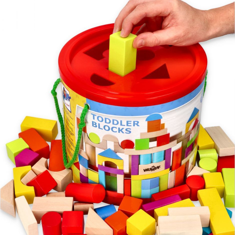

Duże klocki drewniane w wiaderku 100 el sorter