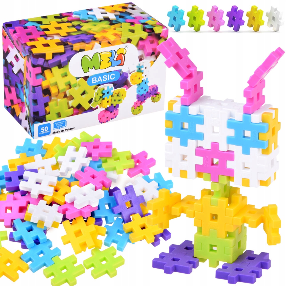 

Klocki Wafle Meli Basic 50 elementów Pink 50019