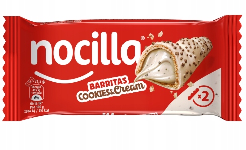 Levně Vaflová tyčinka v polevě s krémovou příchutí Nocilla 43 g 18 kusů