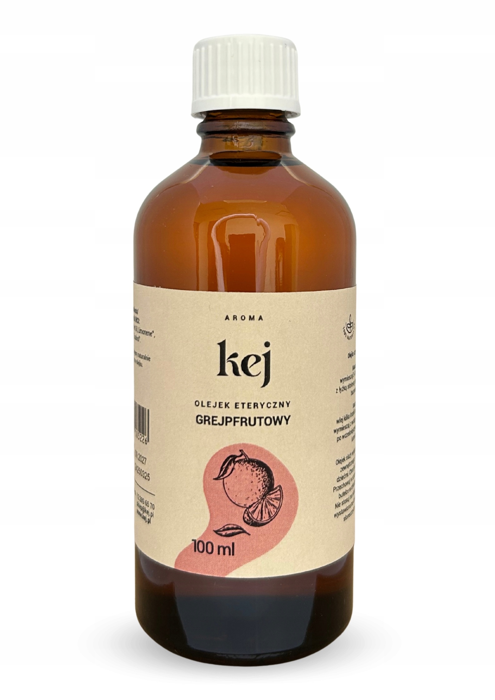 Olejek eteryczny naturalny grejpfrutowy 100 ml do masażu, na cellulit