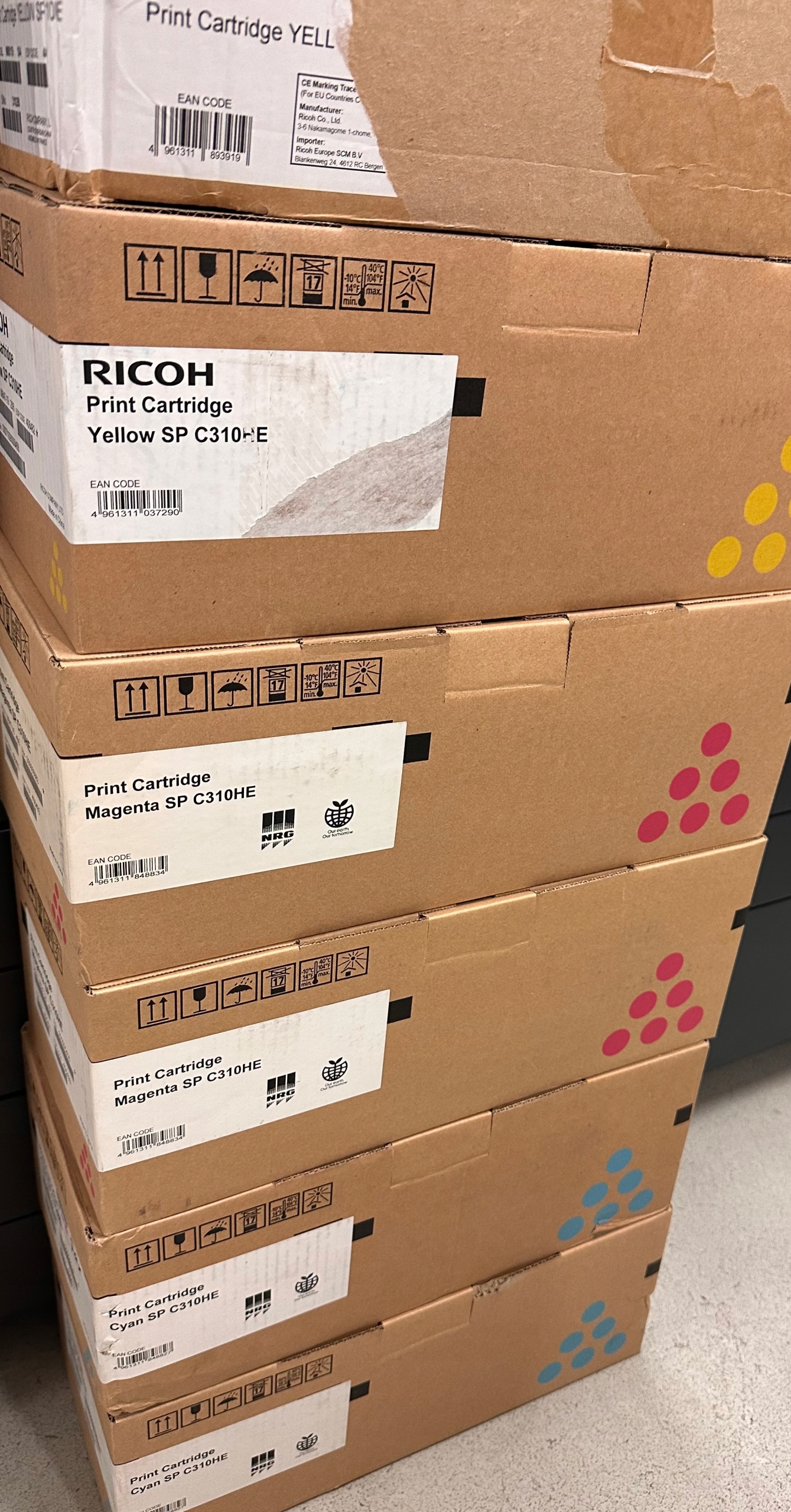Toner Ricoh Spc 310HE Yellow Originál 406482