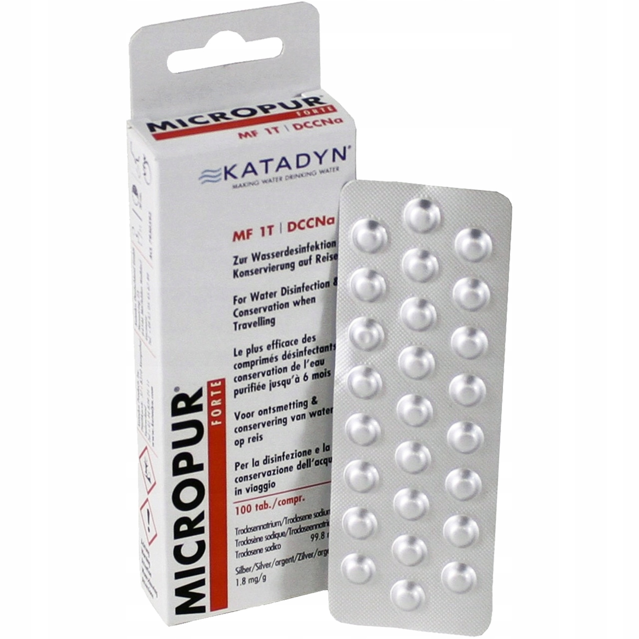 Tabletky na úpravu dezinfekční vody Katadyn Forte 100 Ks