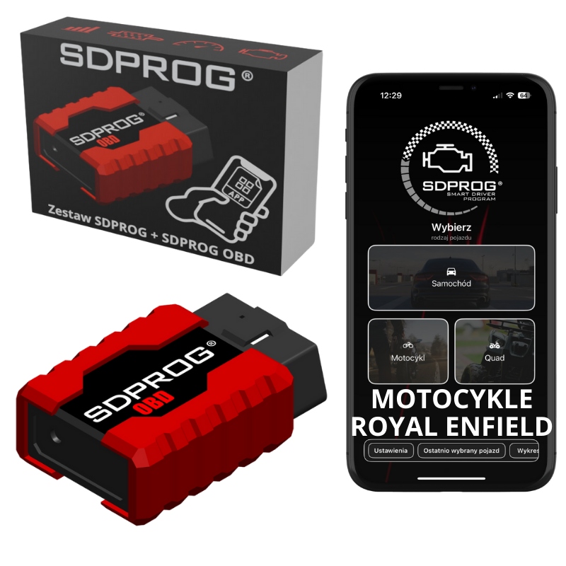 Diagnostické rozhraní pro motocykly Sdprog Obd program Sdprog Royal Enfield