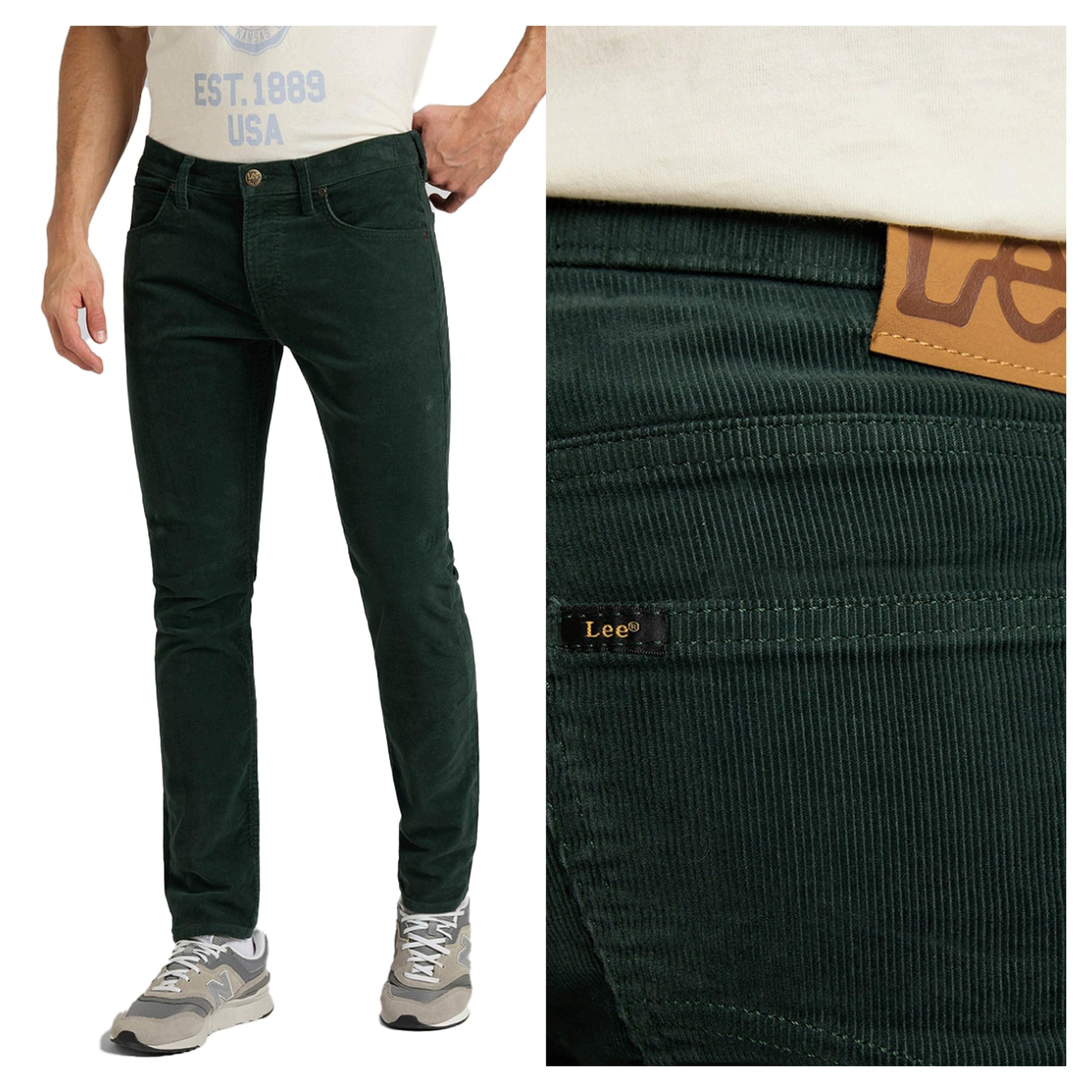 Lee Daren Zip Fly pánské šusťákové kalhoty zelené W30 L30