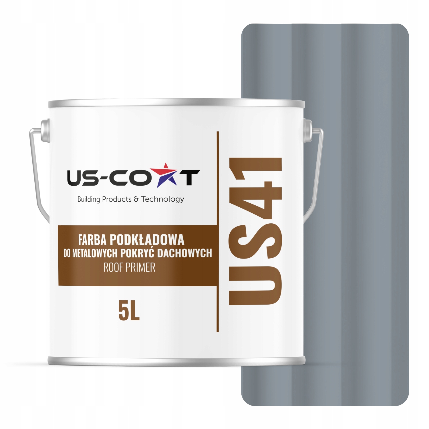 Základná Farba Na Strechu, Pozinkovaný Plech, Oceľ, Sivá, Modrá RAL7001 5L Matná