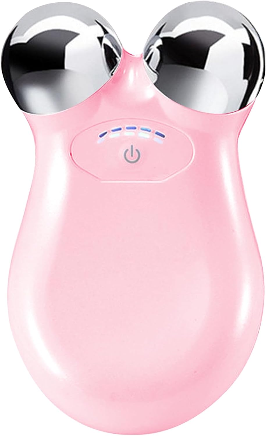 Masážní Přístroj na obličej a krk Mikroproudový roller na lifting růžový