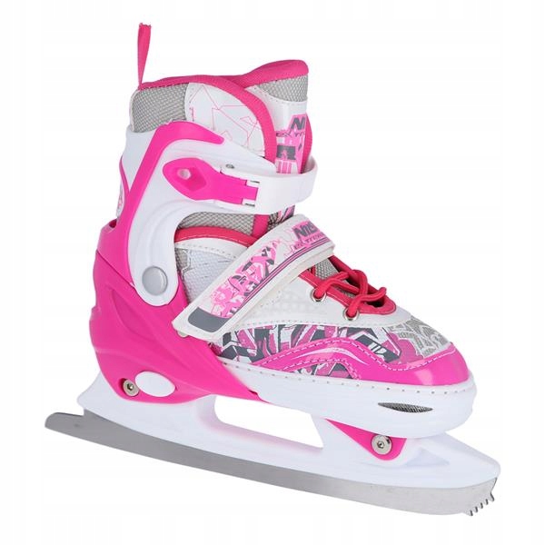 WYGODNE ŁYŻWOROLKI Różowe SOLIDNE r. 39-42 NILS Kolor dominujący róże i fiolety