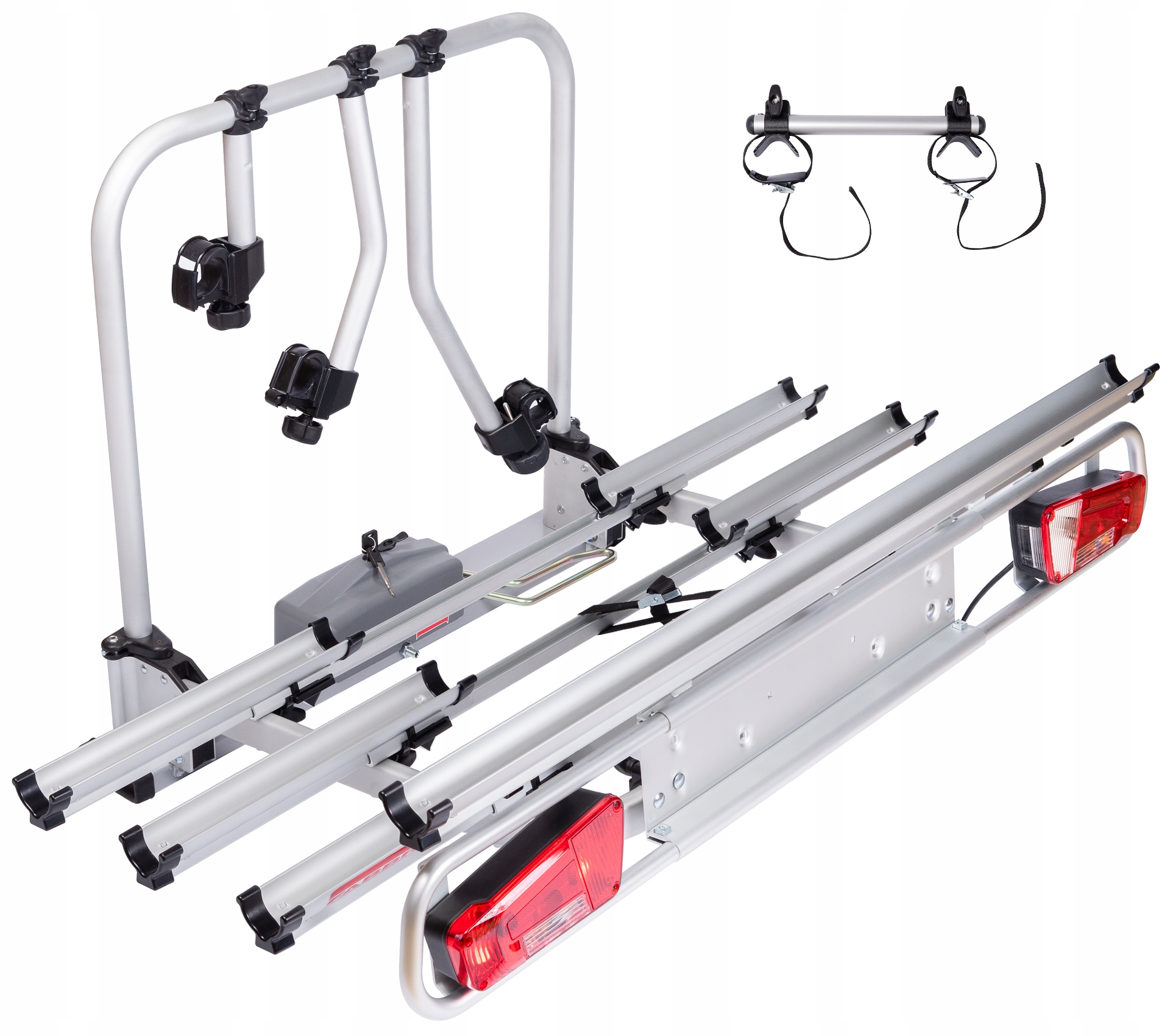 BAGAZNIK ROWEROWY NA HAK UCHYLANY UCHWYT 4 ROWERY Product Height 74 cm