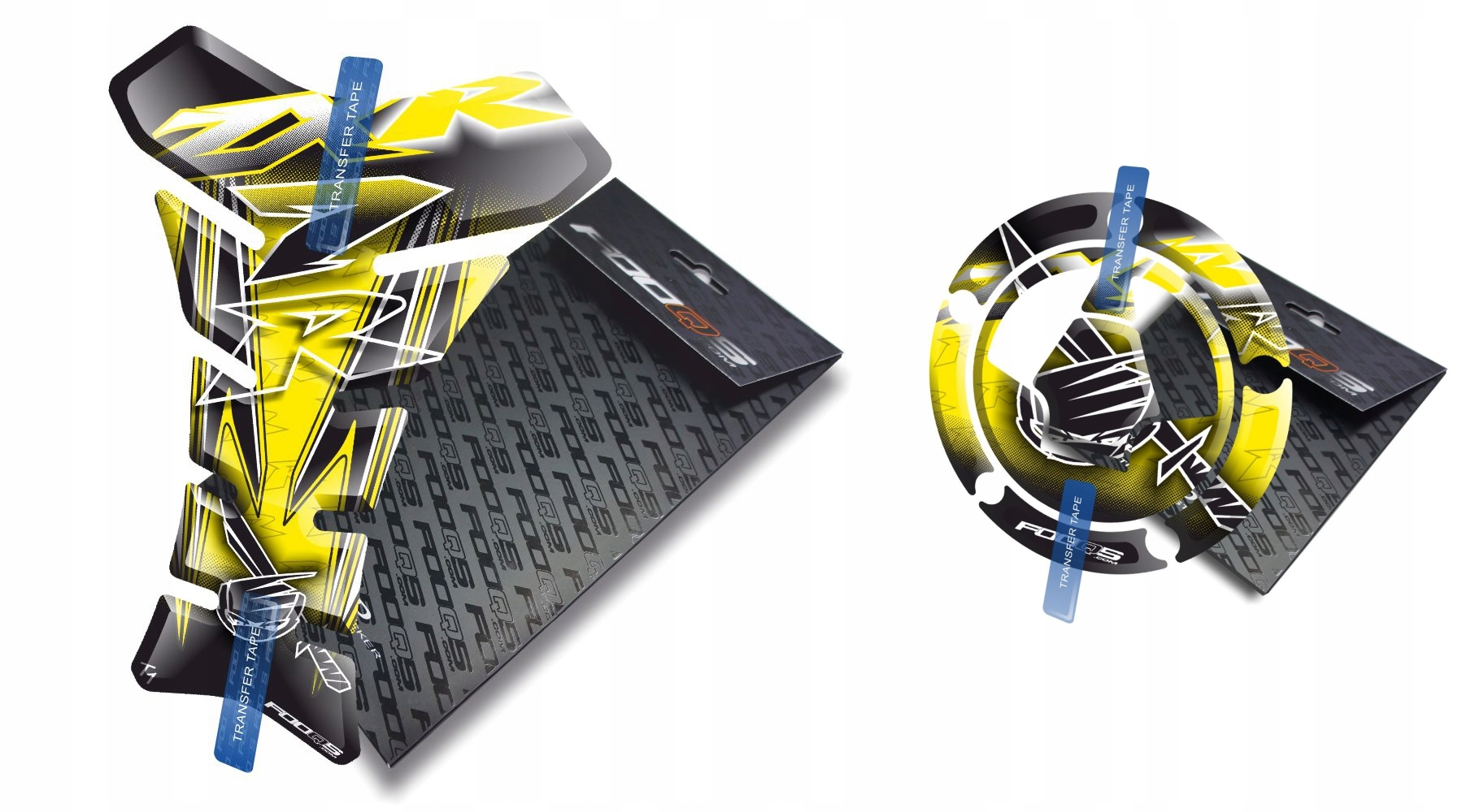 Tank-pad Cap-pad od firmy Fooqs pro Kawasaki ZX-7-R Žlutý