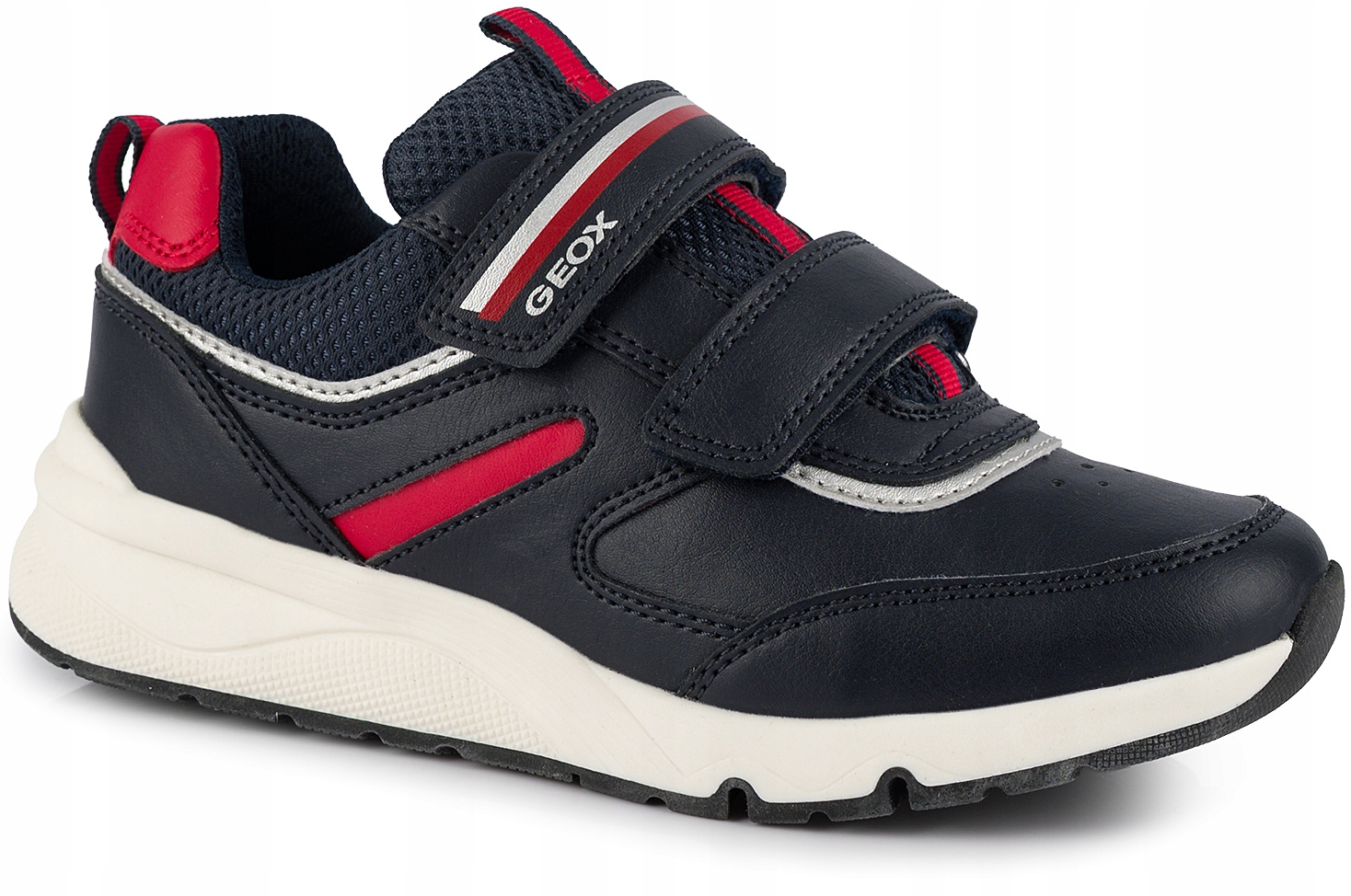Buty dziecięce sportowe sneakersy Geox chłopięce rzepy ekoskóra respira 35