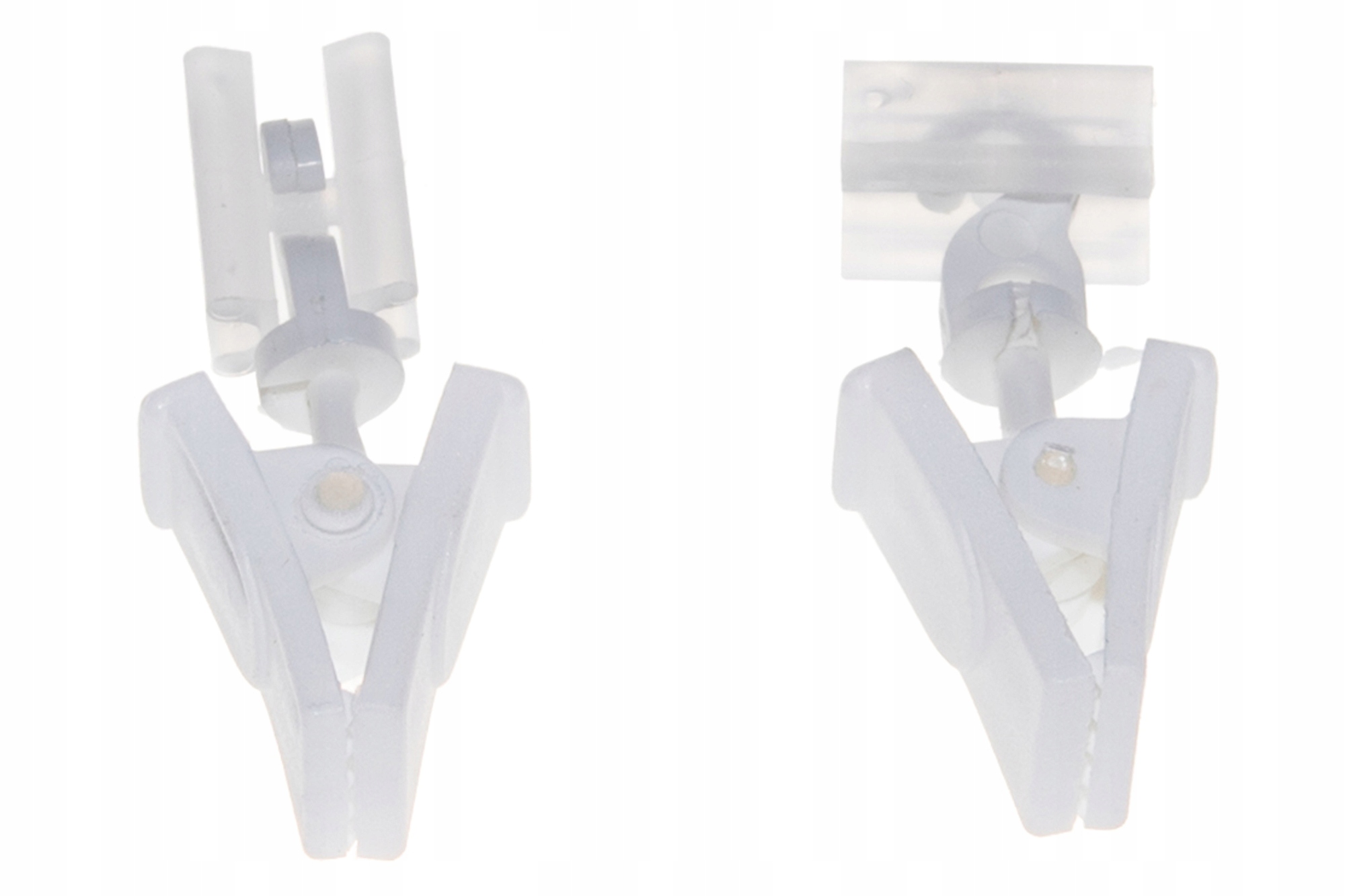 Biele žabky so sklznicou na hliníkovú lištu 1000 ks na záclony a závesy