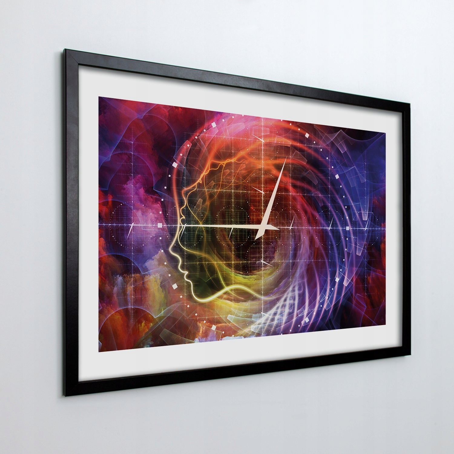 

Obraz w ramie na ścianę Zegar twarz czas 70x50 cm