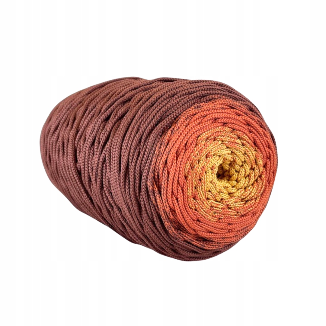 Polyesterová šňůra Ombre mahagonová/hnědá/hořčicová 3 mm – 260 m