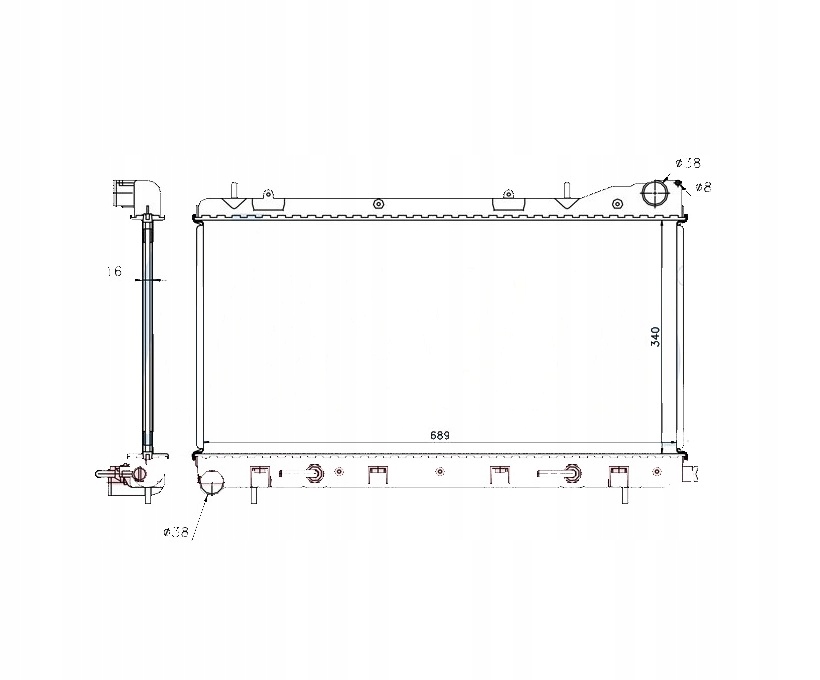 CHŁODNICA SUBARU FORESTER 98- 45111FC300 NOWA