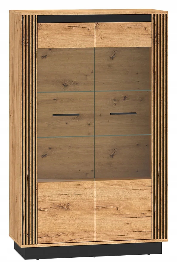 Witryna Urso dąb craft 141 x 92 x 40 cm ML Meble