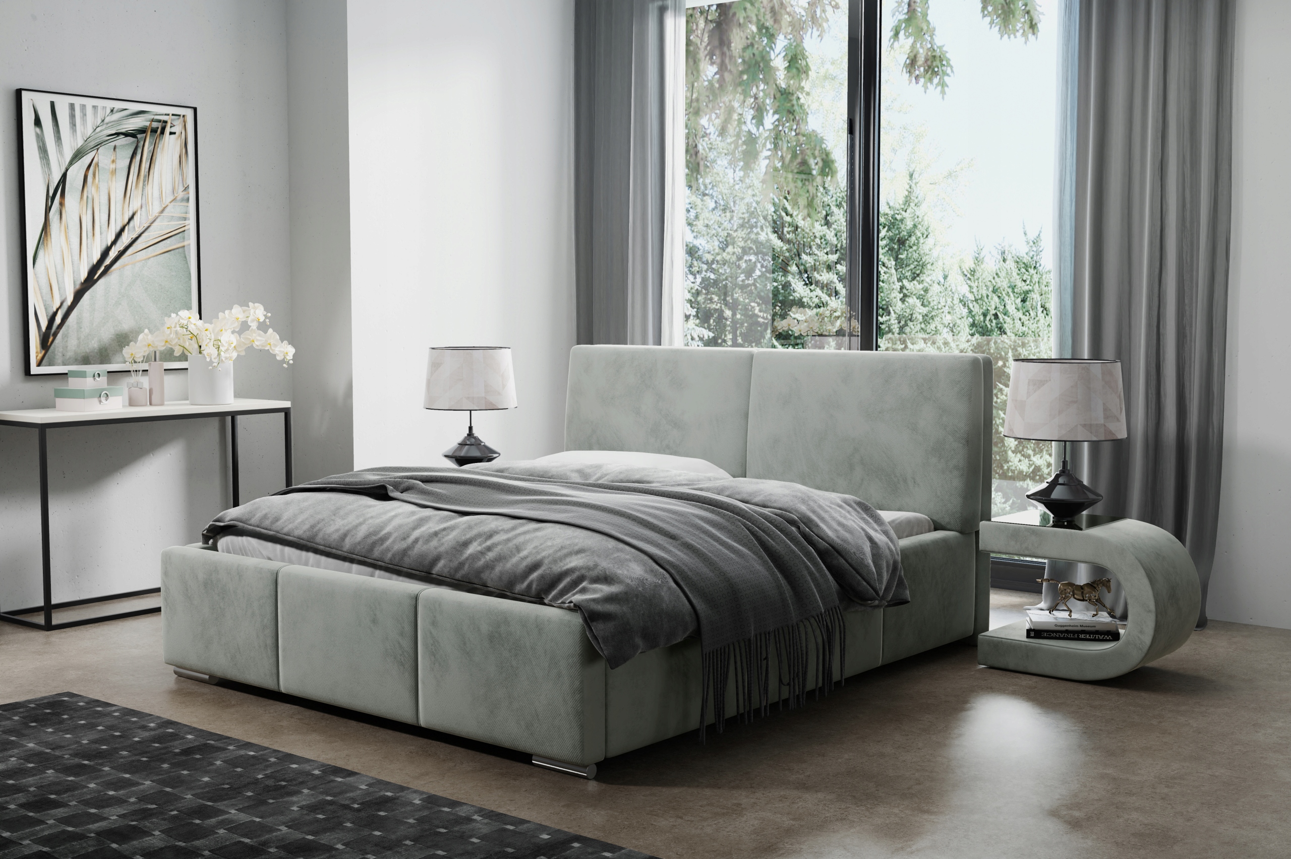 Łóżko tapicerowane 180x200 pojemnik, stelaż Marka Agmat Meble