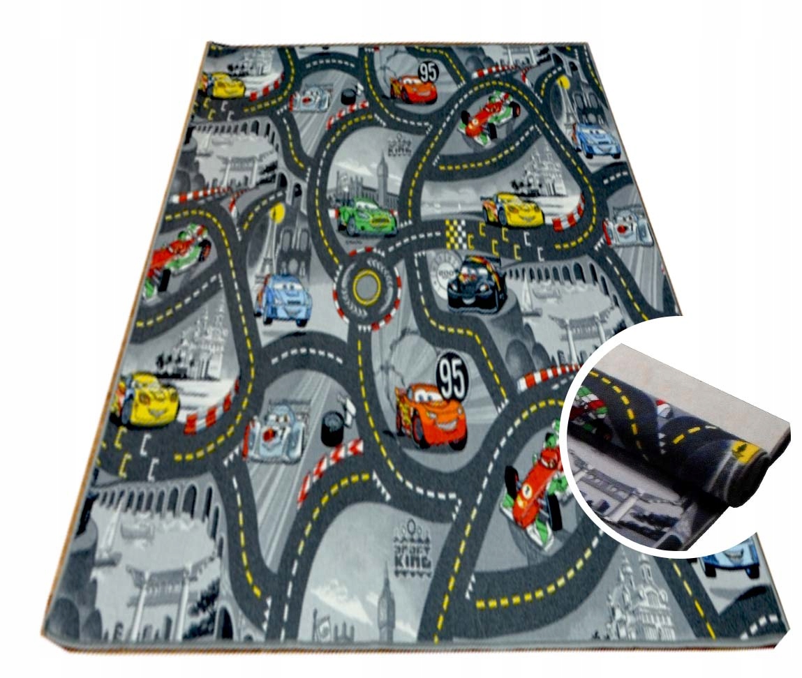 

Dywan Kids dla dzieci 100x150 samochody auta Cars