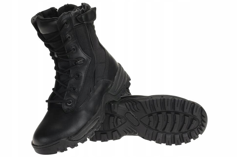 Buty Wojskowe Wysokie Taktyczne Trekkingowe Mil-Tec Two-Zip Czarne 43