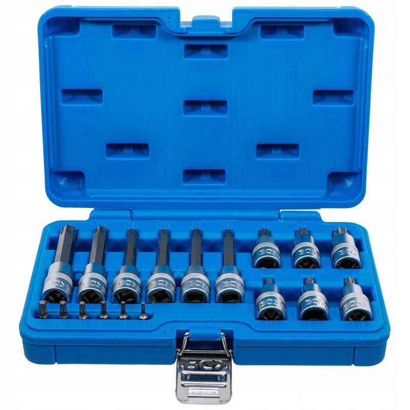 Sada nástavců s bitem 6,3 mm 1/4" 12,5 mm 1/2" T-profil pro Torx 18 ks Bgs