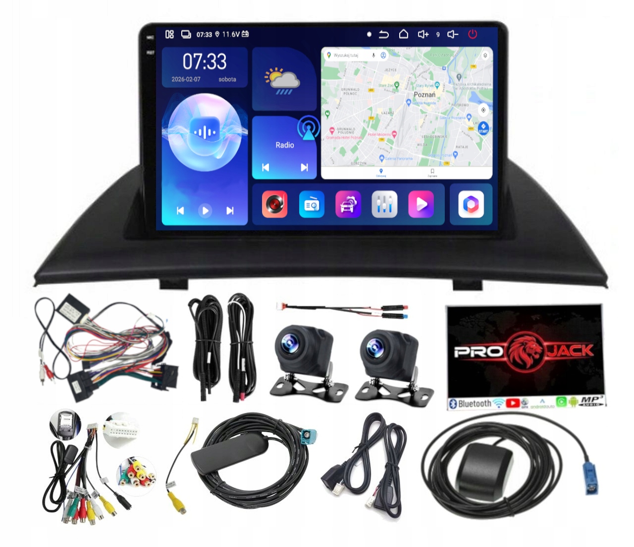 Navigační Rádio Carplay Gps Android Bt Bmw X3 2003-2010 6GB 128GB Sim