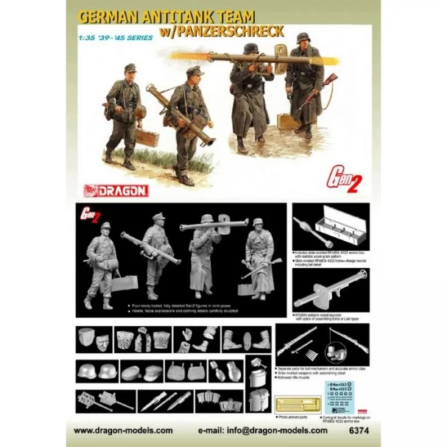 Němečtí lovci tanků (Panzerschreck) Dragon 6374 1:35