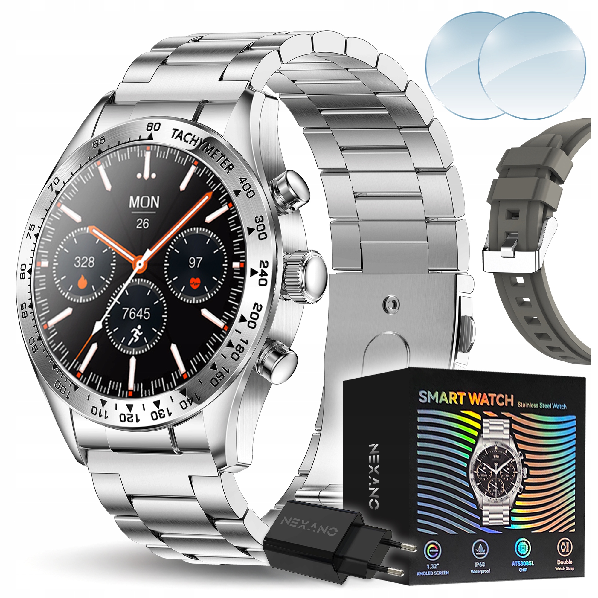 Smartwatch Pánsky Smart Watch Amoled Hovory Menupl Klasické Hodinky Chrono