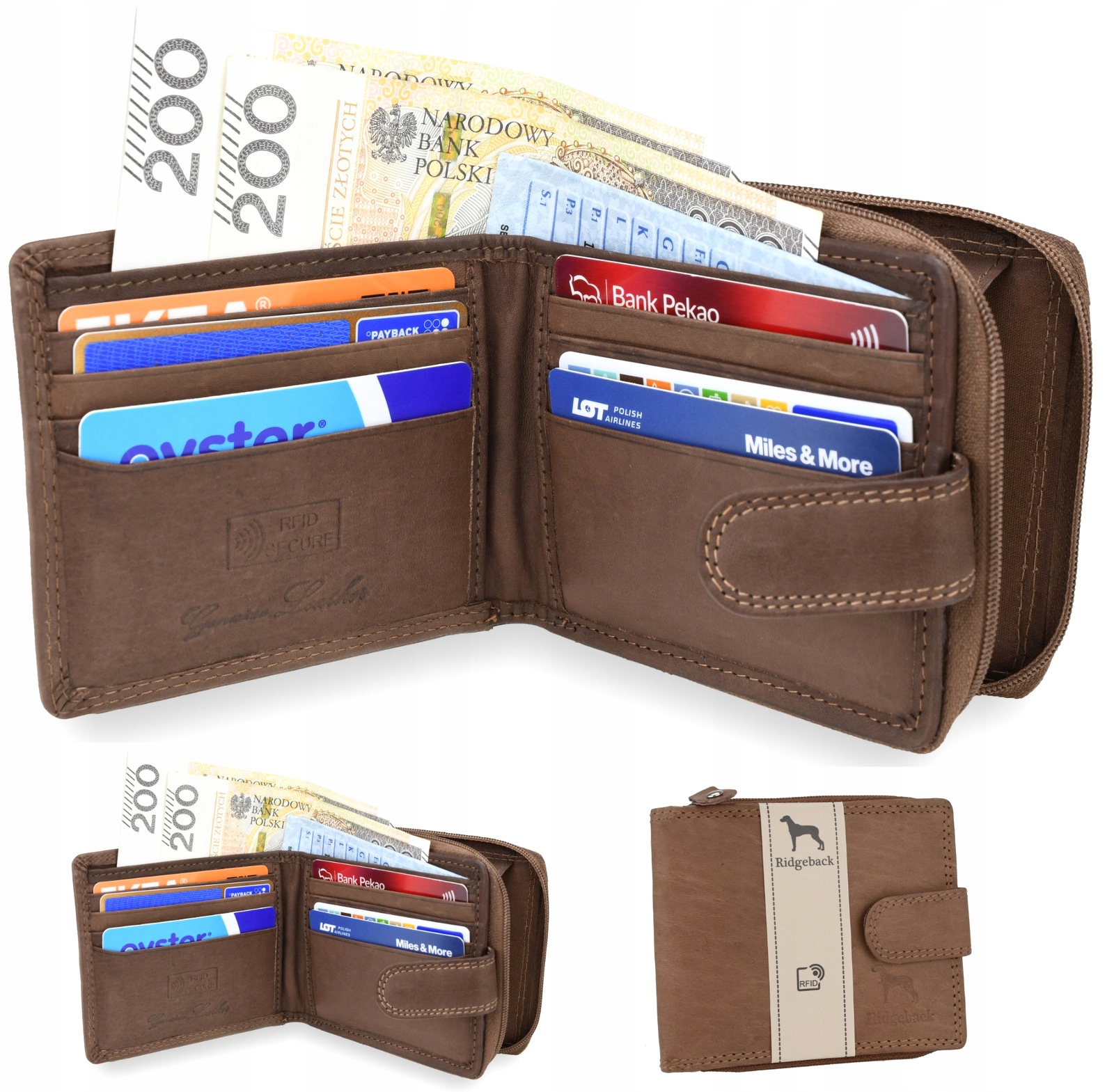 

Portfel Męski Skórzany Skóra Naturalna Rfid NC43