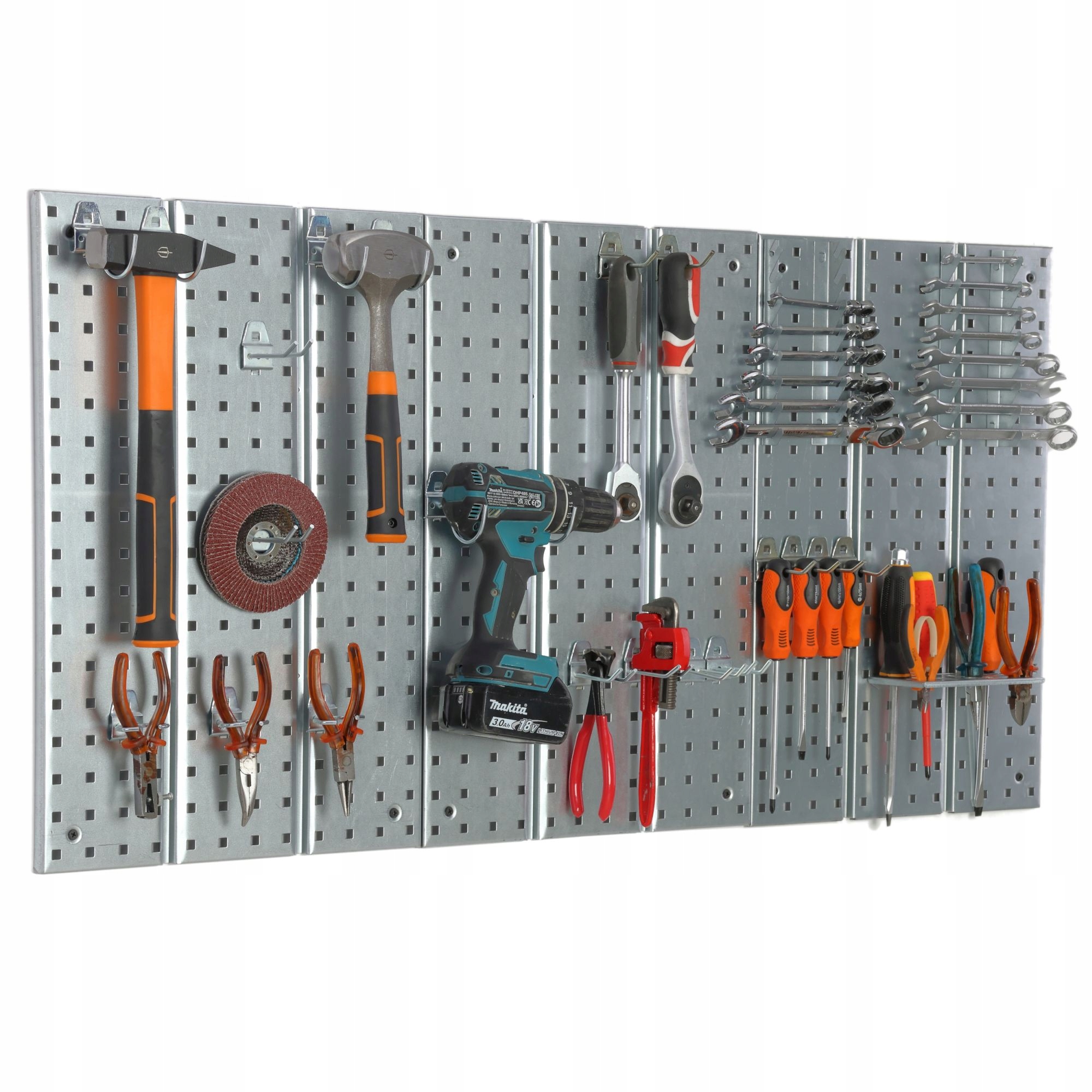 Kovová nástrojová tabuľa 1161 x 583 mm, stena, záchod, garážová dielňa