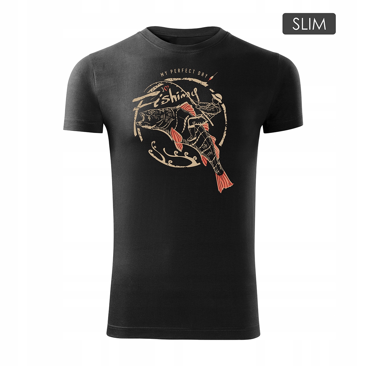 

Koszulka na ryby dla wędkarza wędkarska karp męska