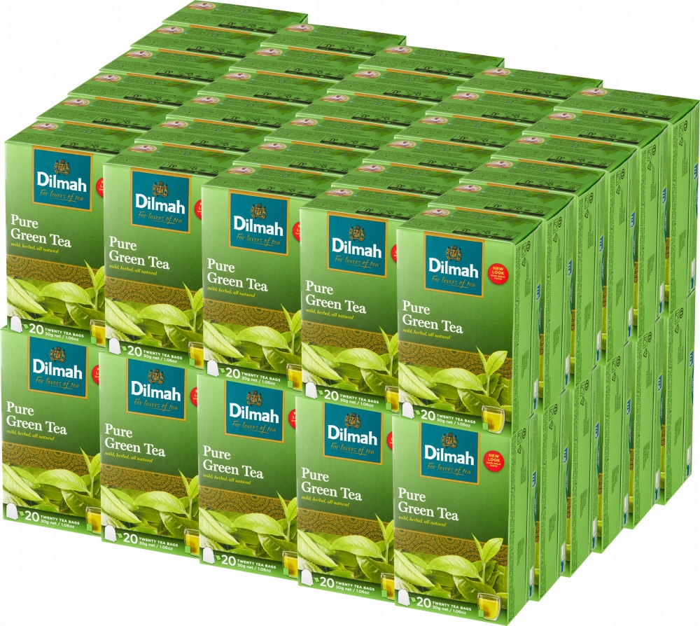 Herbata zielona Dilmah Green Tea Pure Green 20 sztuk torebki x60