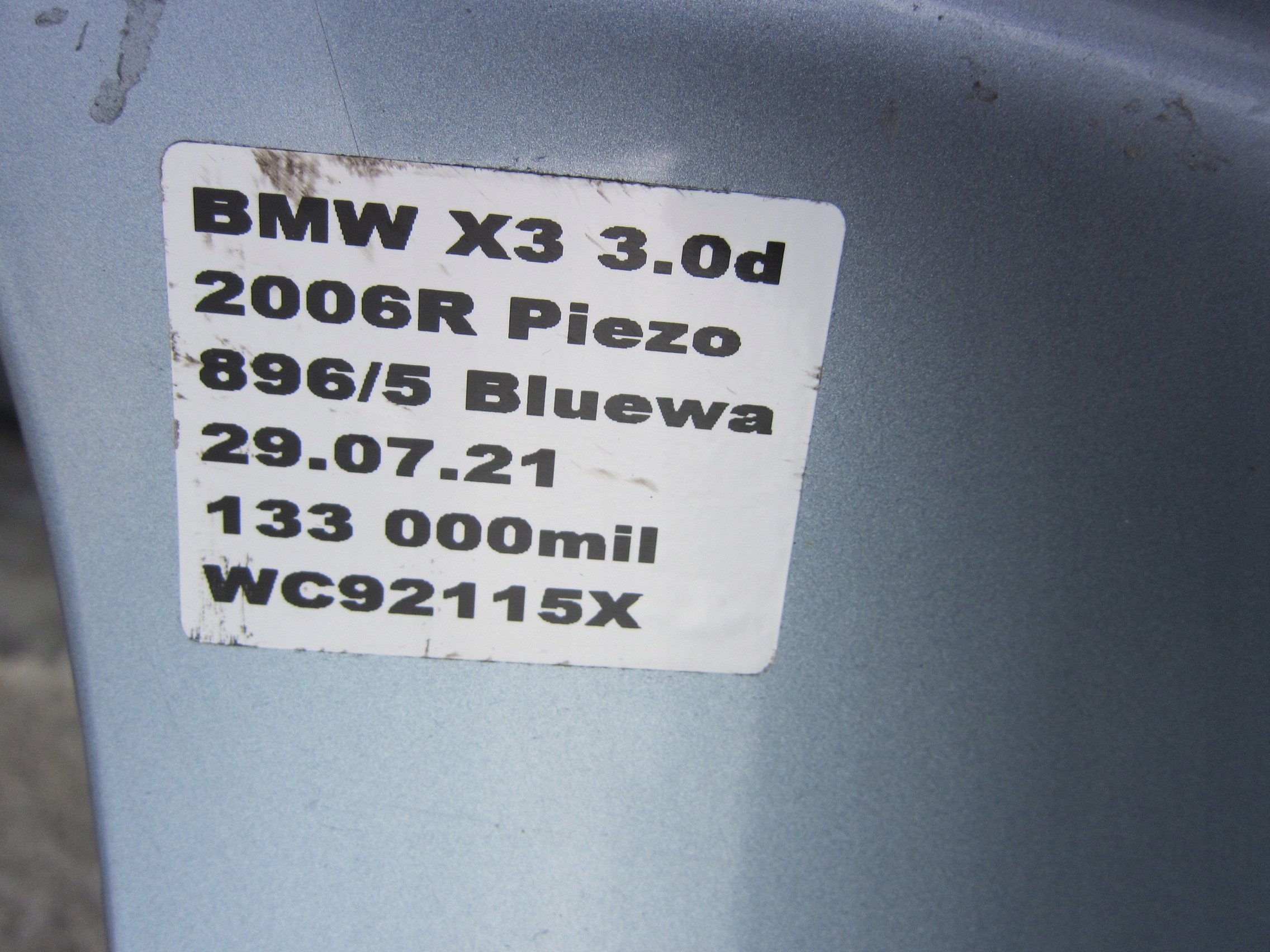 BMW E83 X3 Tür rechts vorne 896/5 BLUEWATER