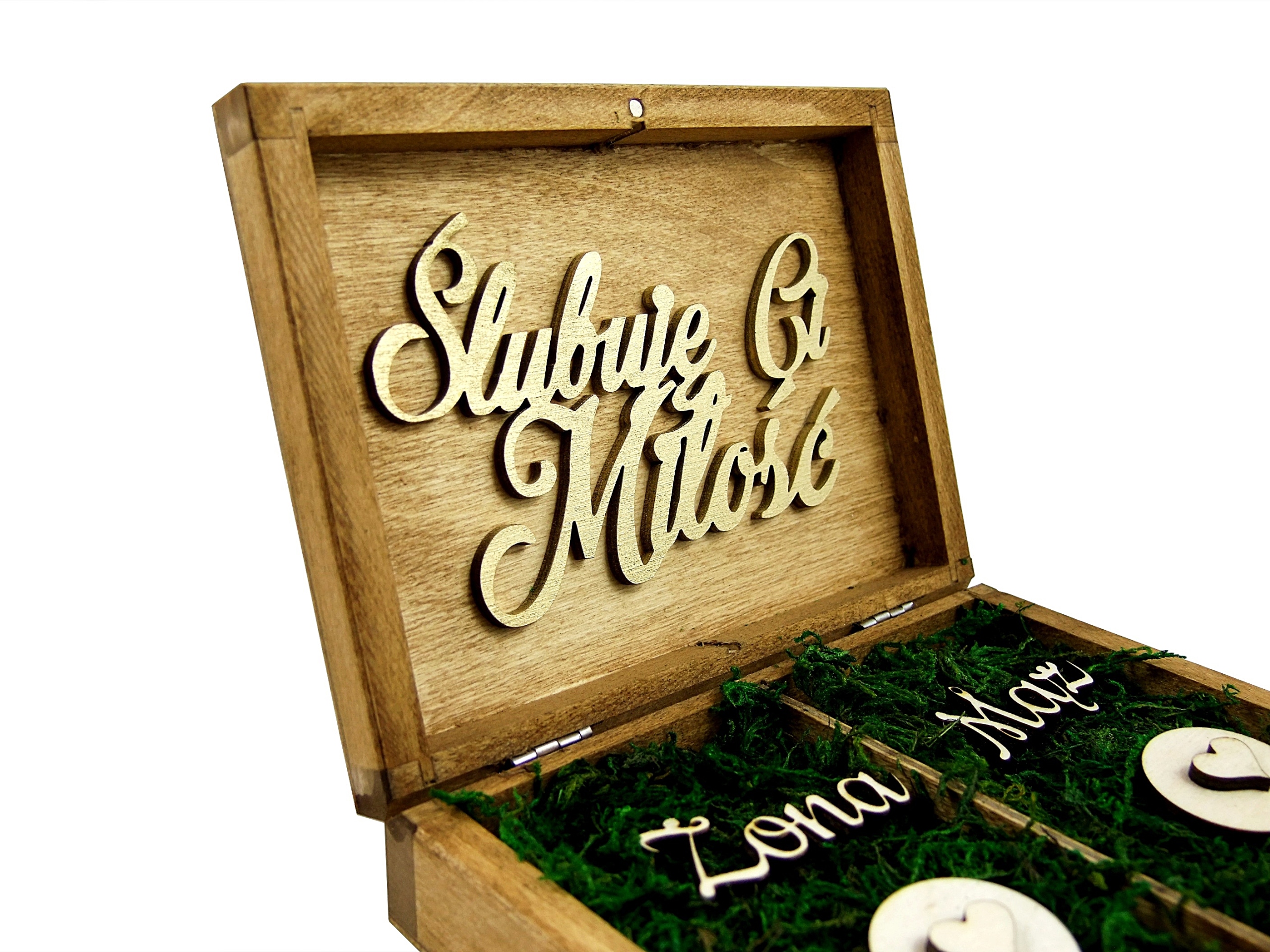 

Pudełko Szkatułka Na Obrączki Ślubuję Ci Miłość