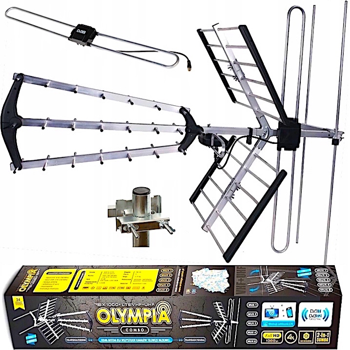 

Antena DVB-T2 Kierunkowa BX1000 Filtr Lte 4K 120km