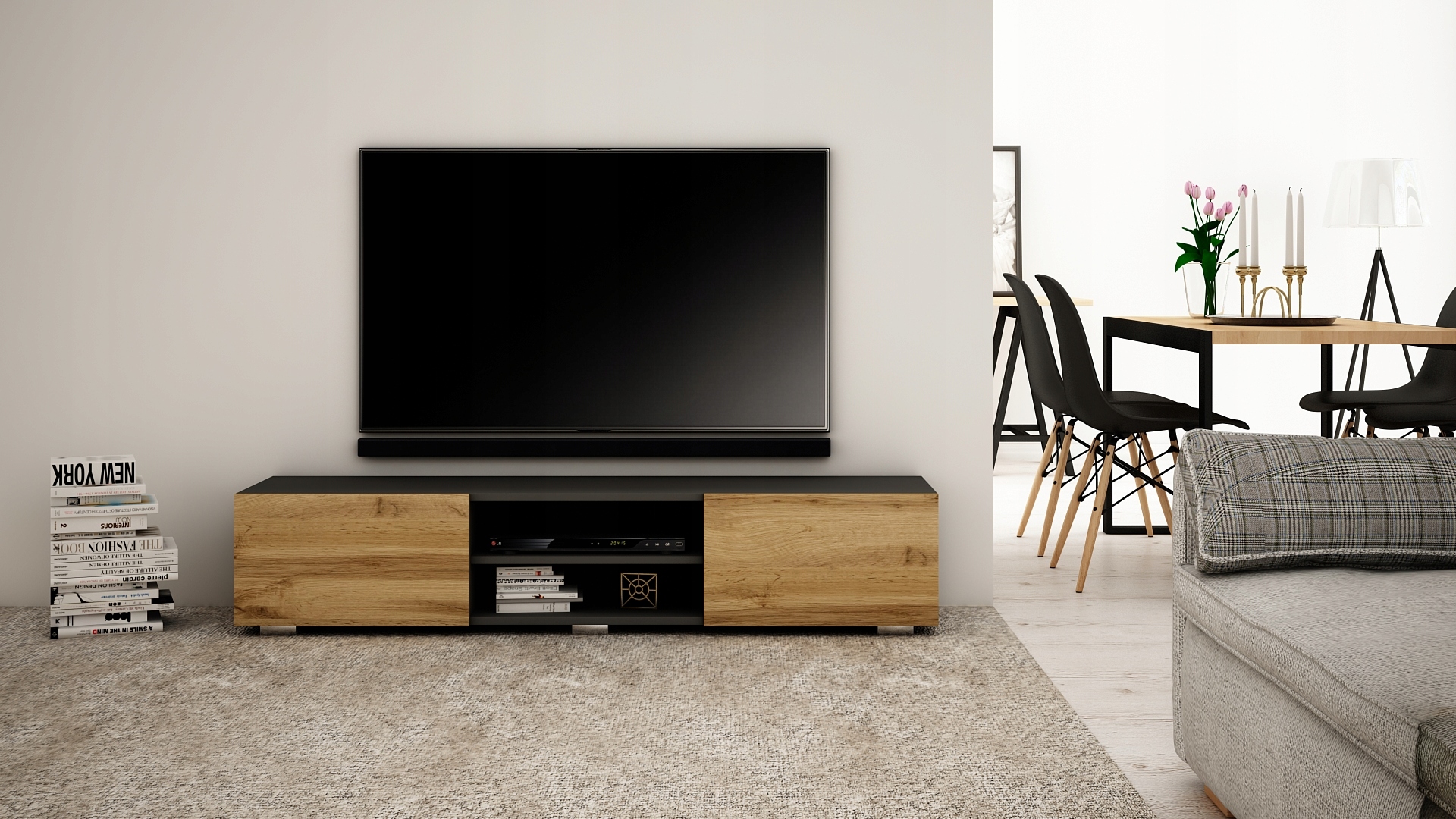 STOJĄCA SZAFKA RTV 120 DĄB WOTAN, RÓŻNE KOLORY! Marka Art-Meble