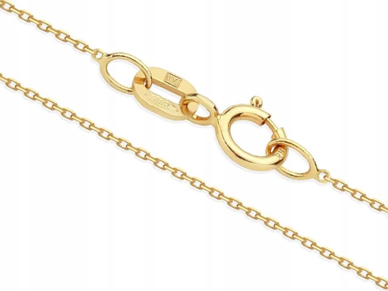 Řetízek zlatý 585, vazba Ankier delikaty 0.5 mm 42 cm pro Svaté Přijímání Křest sv.