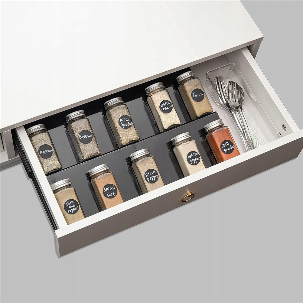 Organizér Na Koření 3-ÚROVŇOVÝ Kovový, Snadno Čistitelný, Do Zásuvek