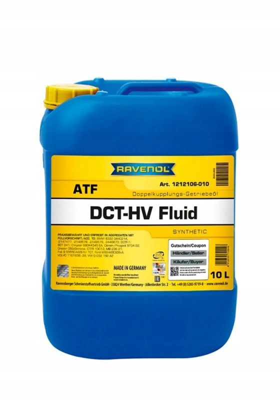 Ravenol Olej Atf Dct/dsg 10L G052 182 A2 G 052 529 A2 WSD-M2C200-D2