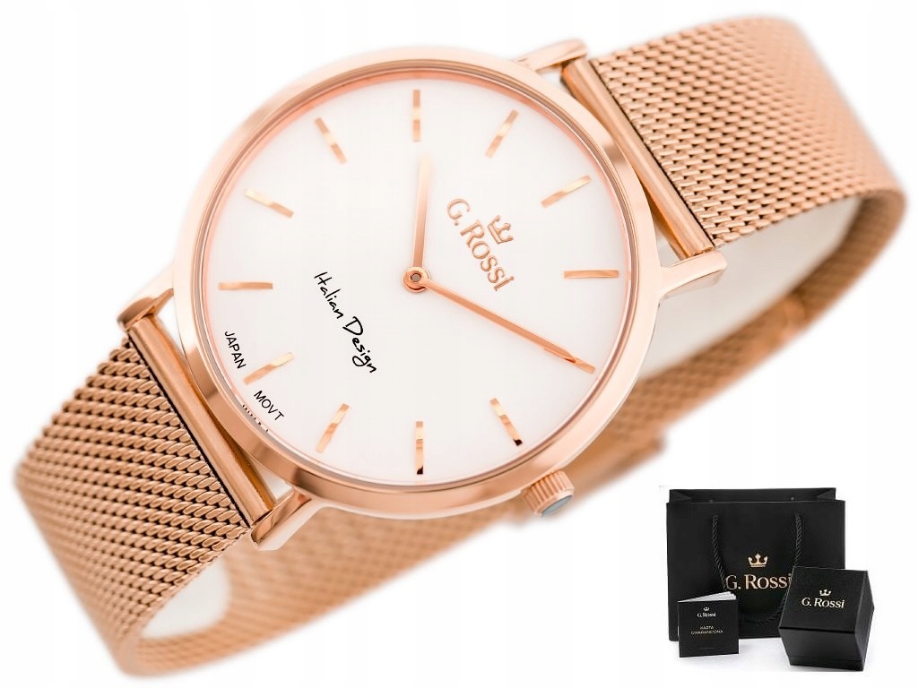 

Zegarek Damski G. Rossi Silva mesh Box + Grawer