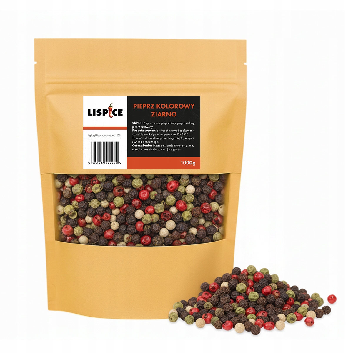 Pepř barevný 1000 g aromatická směs zrn do kuchyně