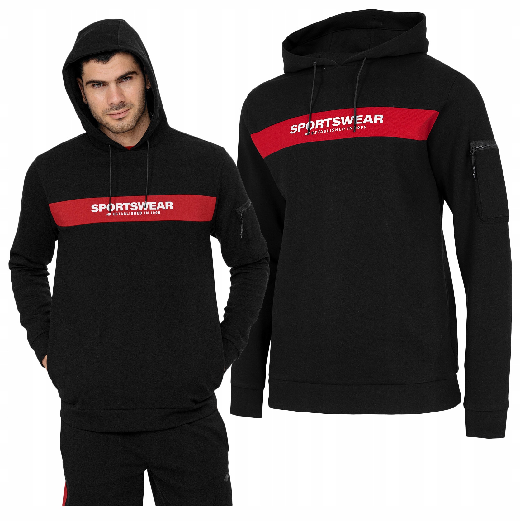 

Bluza z Kapturem męska 4F Dresowa BLM015 M