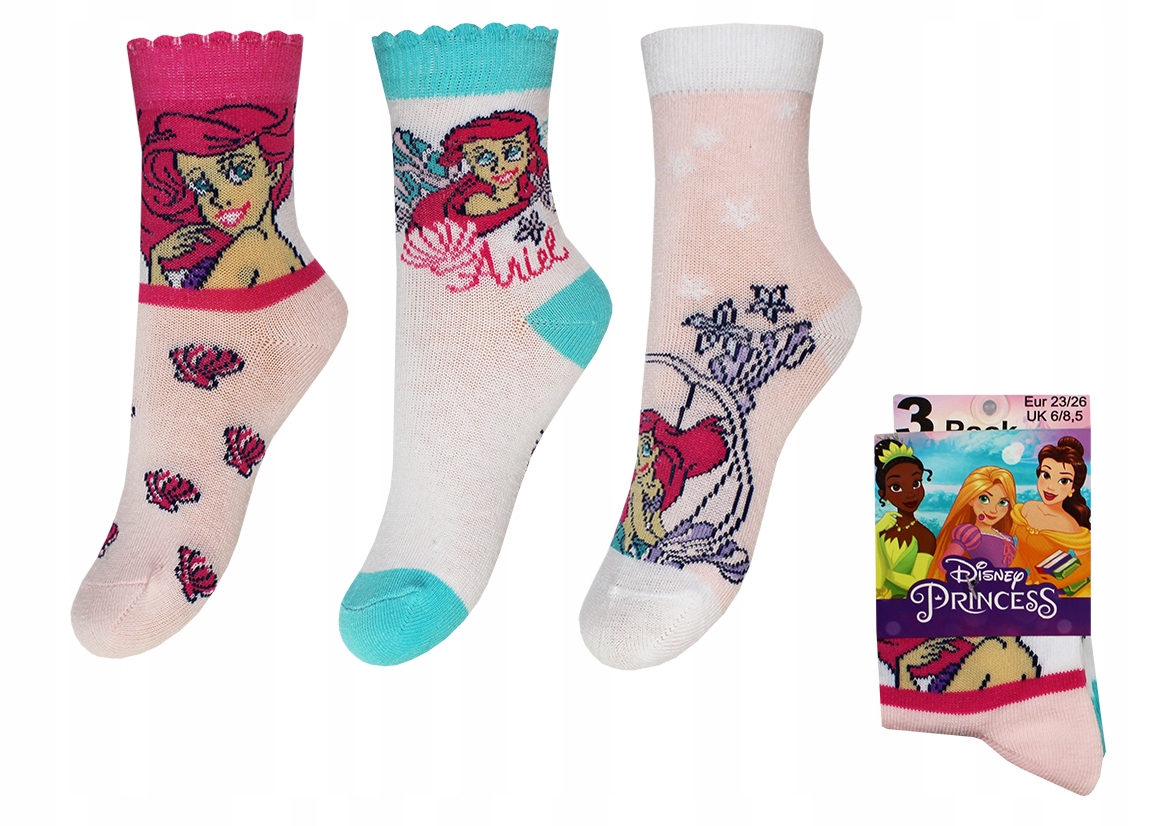 

Princess Skarpetki Dla Dziecka Disney 3-PAK 27/30